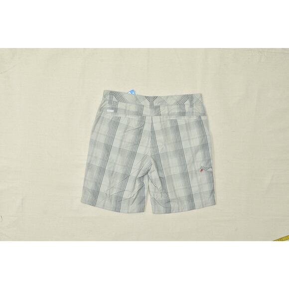 Columbia Men's Omni Shade Gray Plaid Deep Creek Shorts Zip Size 36 Nylon NEW - Picture 2 of 8
